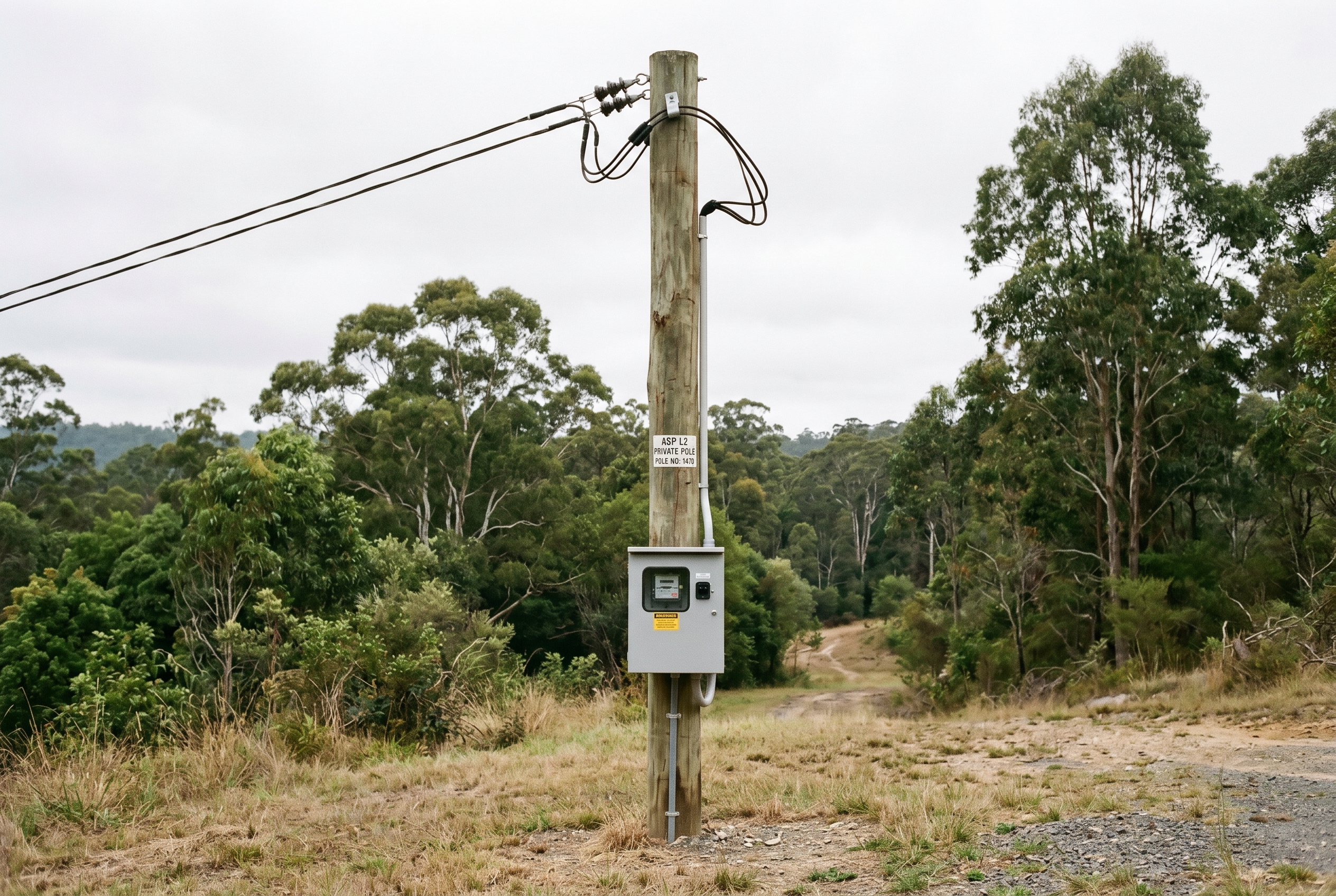 ASP Level 2 private power pole installation in the Nambucca Valley